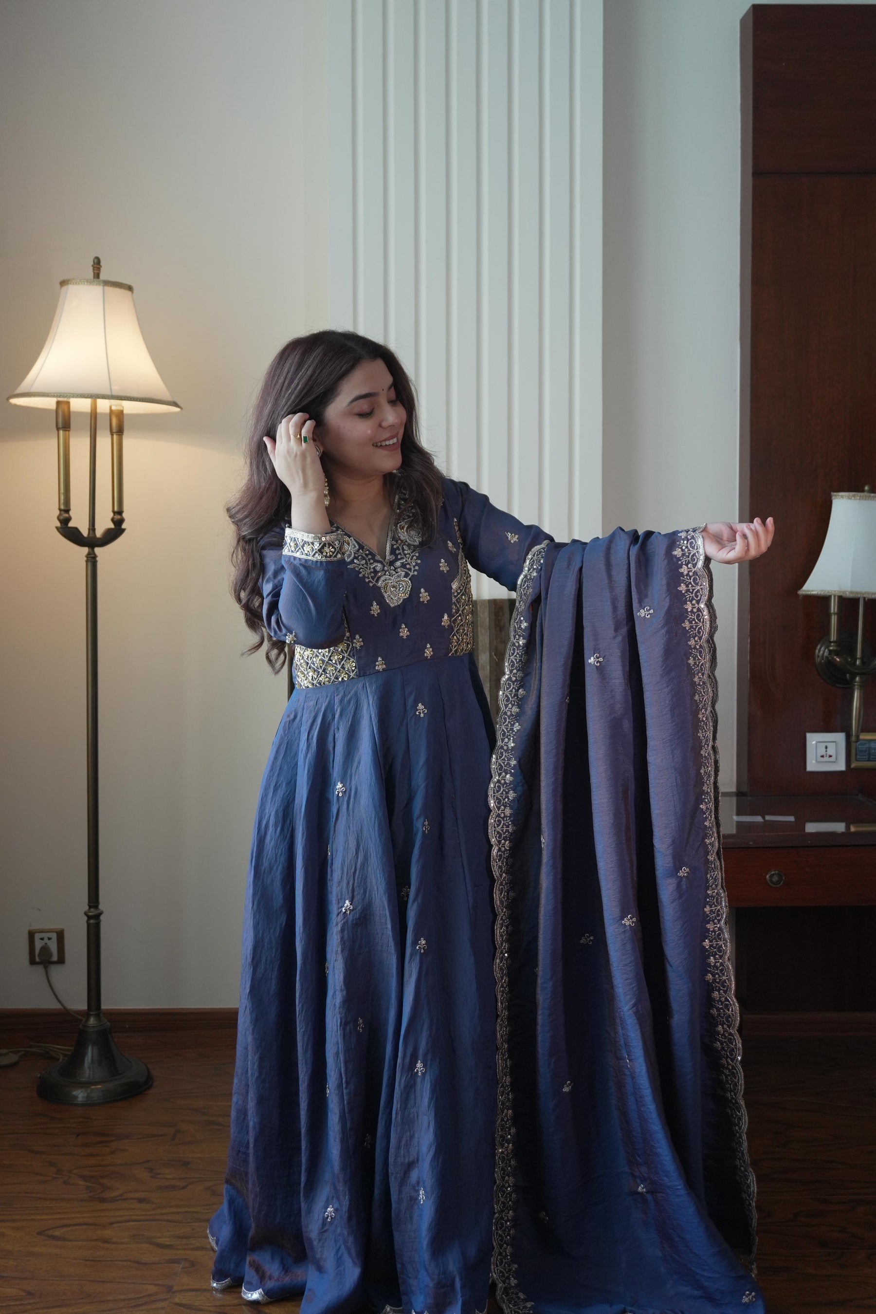 Designer Embroidered Anarkali Suit Set with Dupatta | Festive Ethnic Wear