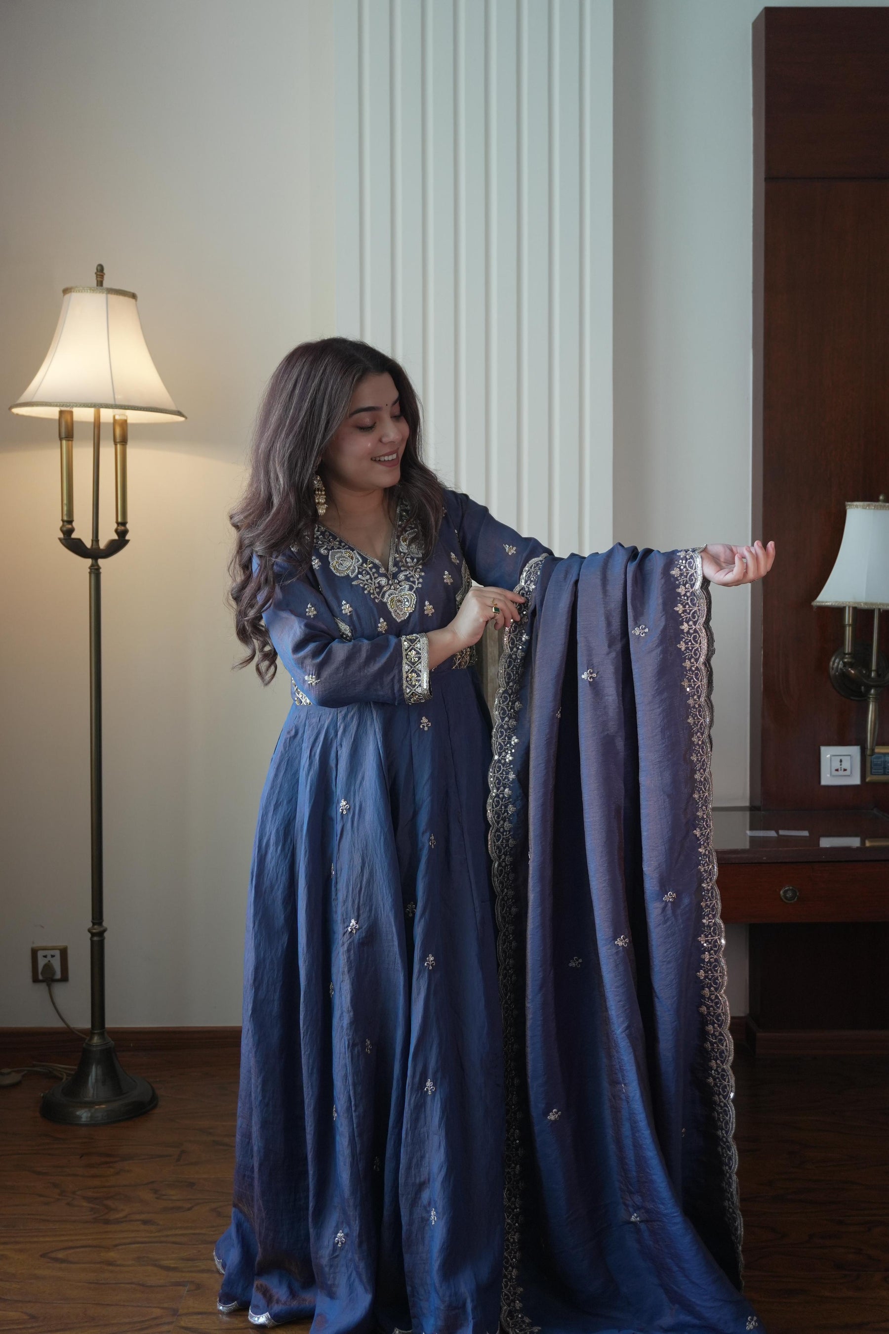 Designer Embroidered Anarkali Suit Set with Dupatta | Festive Ethnic Wear