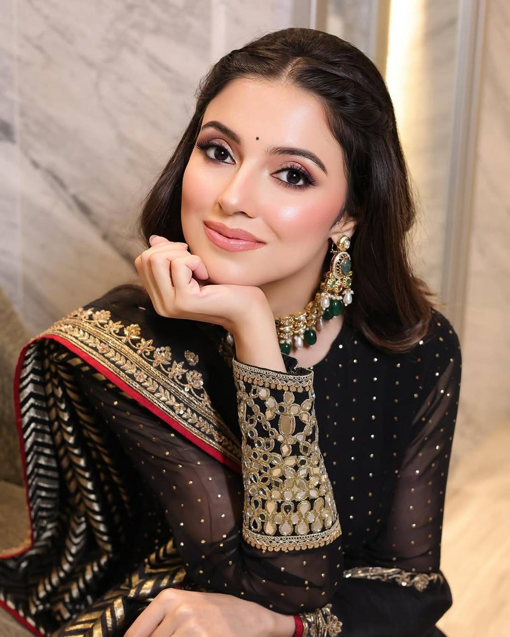Premium Black Anarkali Suit Set with Embroidered Border & Dupatta | 3 Piece Ethnic Wear