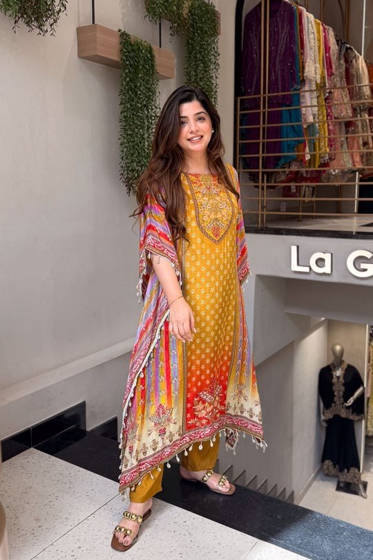 Designer Printed 3 Piece Pakistani Suit Set with Dupatta | Ethnic Salwar Suit