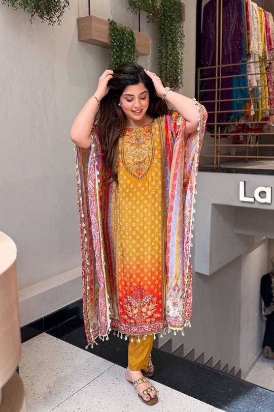 Designer Printed 3 Piece Pakistani Suit Set with Dupatta | Ethnic Salwar Suit