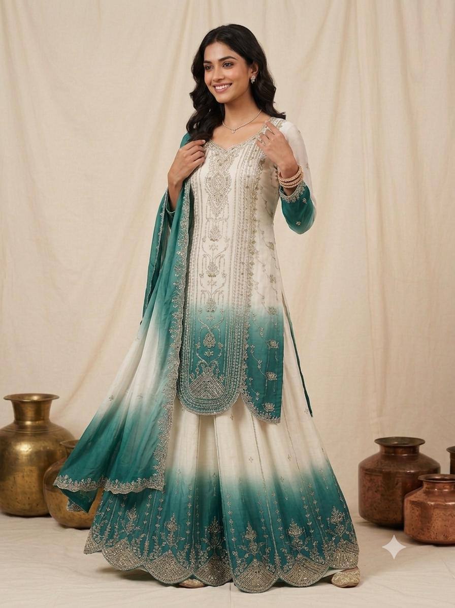 Designer Embroidered Anarkali Suit Set with Dupatta – Festive & Wedding Wear