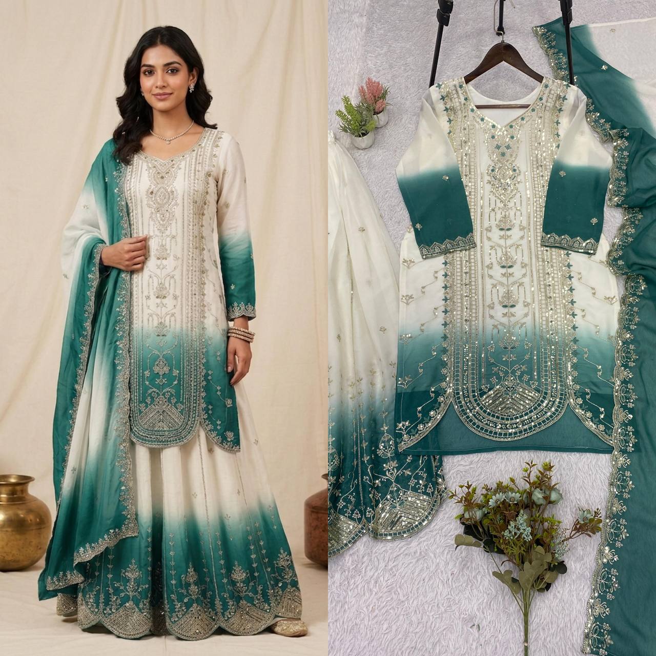 Designer Embroidered Anarkali Suit Set with Dupatta – Festive & Wedding Wear