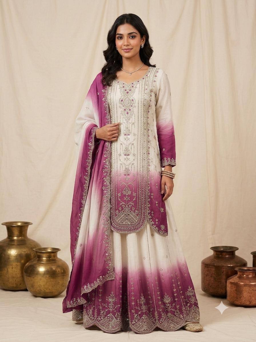 Designer Embroidered Anarkali Suit Set with Dupatta – Festive & Wedding Wear