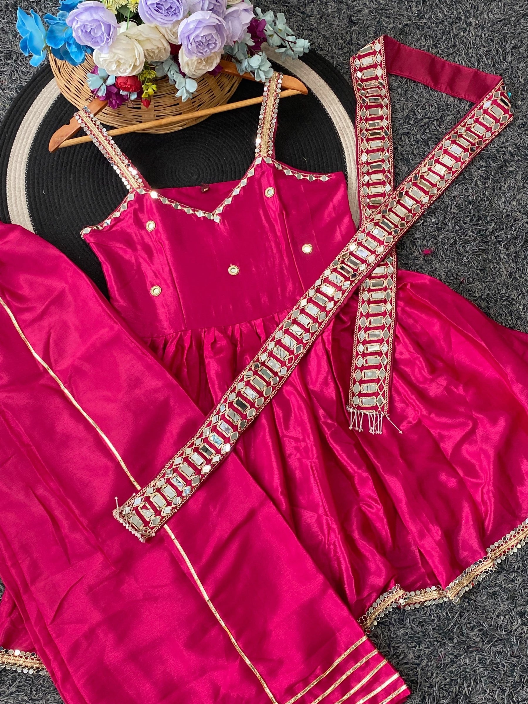 Premium Designer Peplum Sharara Suit Set | 3 Piece Festive Wear