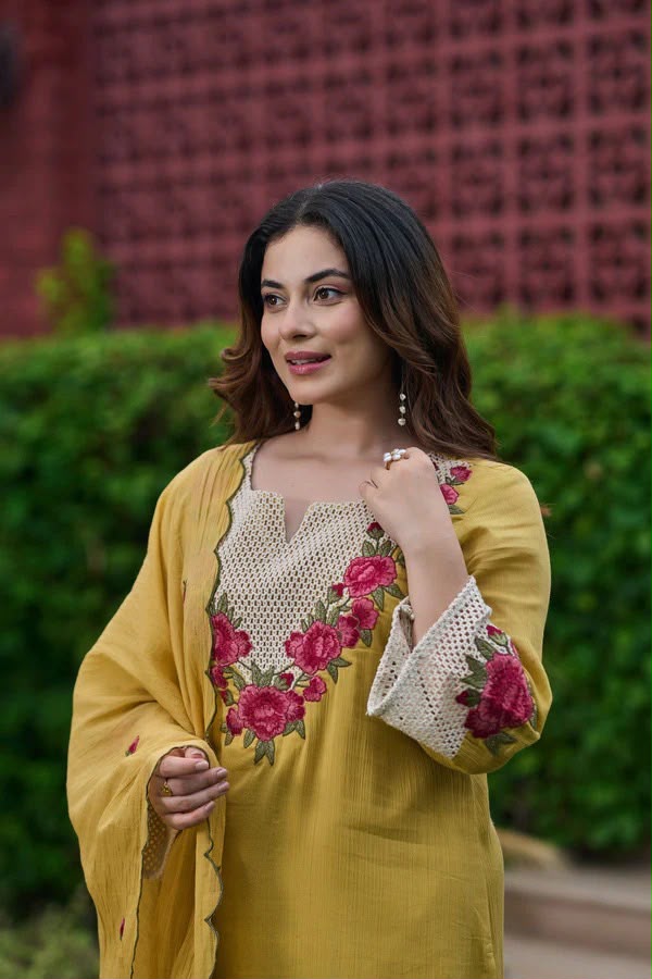 Premium Floral Embroidered 3 Piece Salwar Suit Set for Women