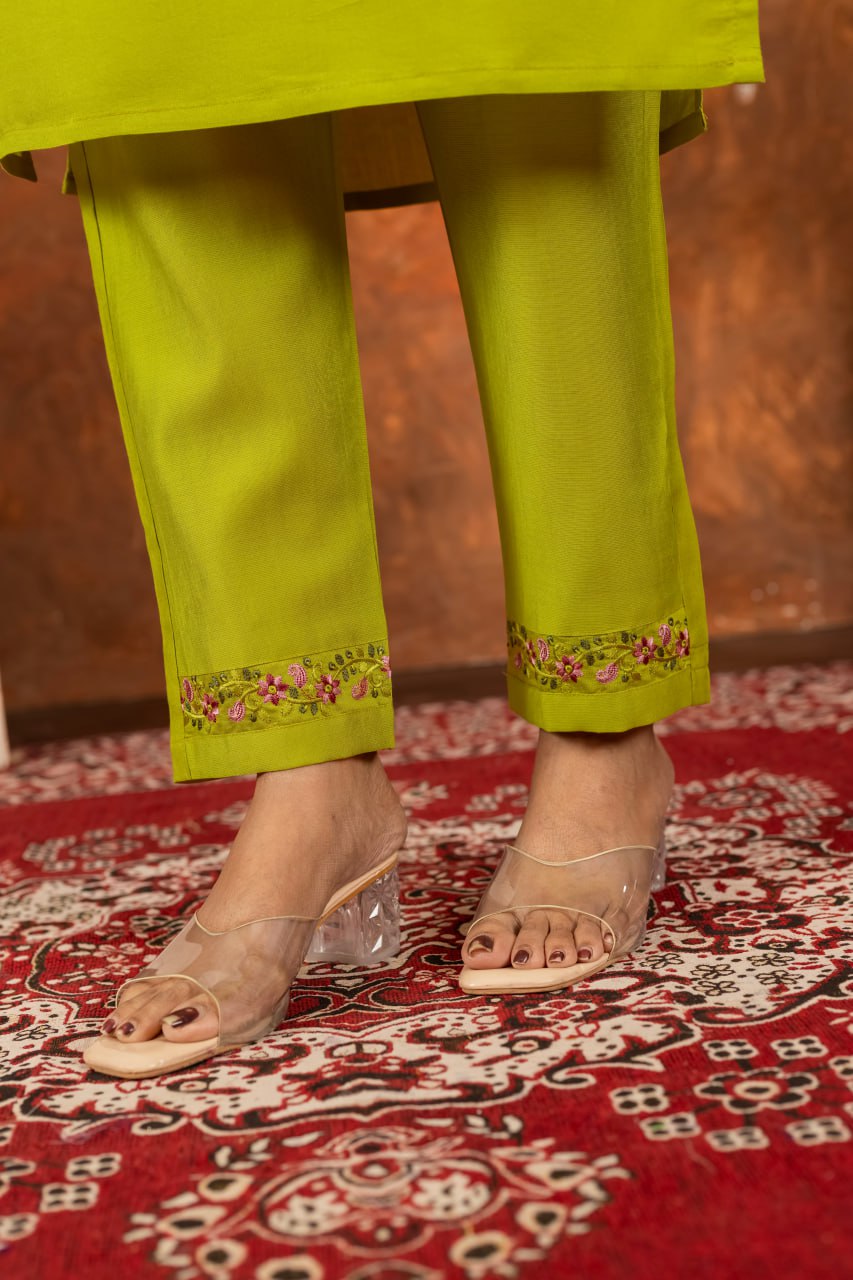 Elegant Off-White Embroidered Cotton Kurta Pant Set with Printed Dupatta for Women | Festive & Casual Ethnic Wear