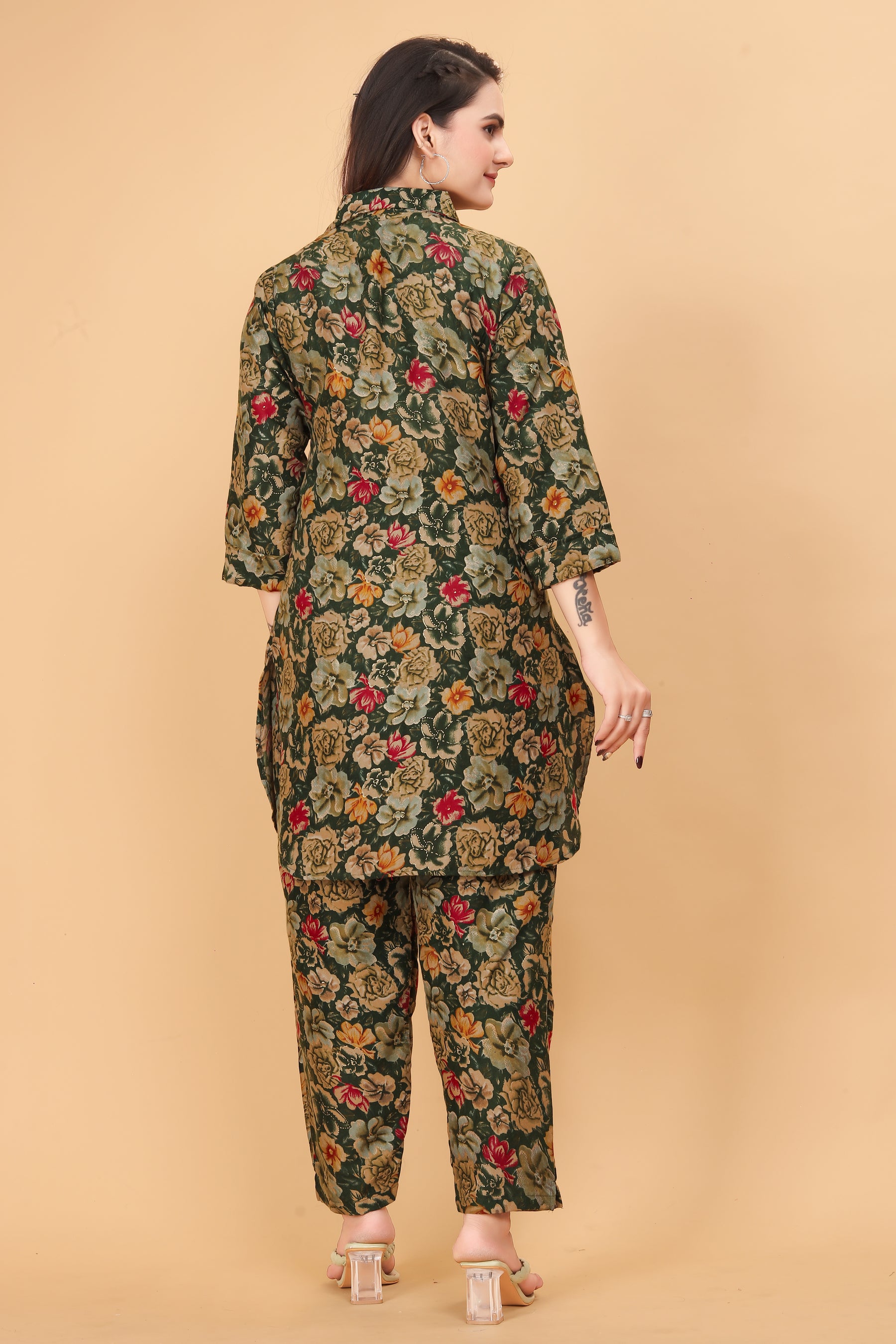 ILARAA Women's Floral Printed Rayon Co-Ord Set | Premium 100% Rayon | 2 Piece Top & Pant Set