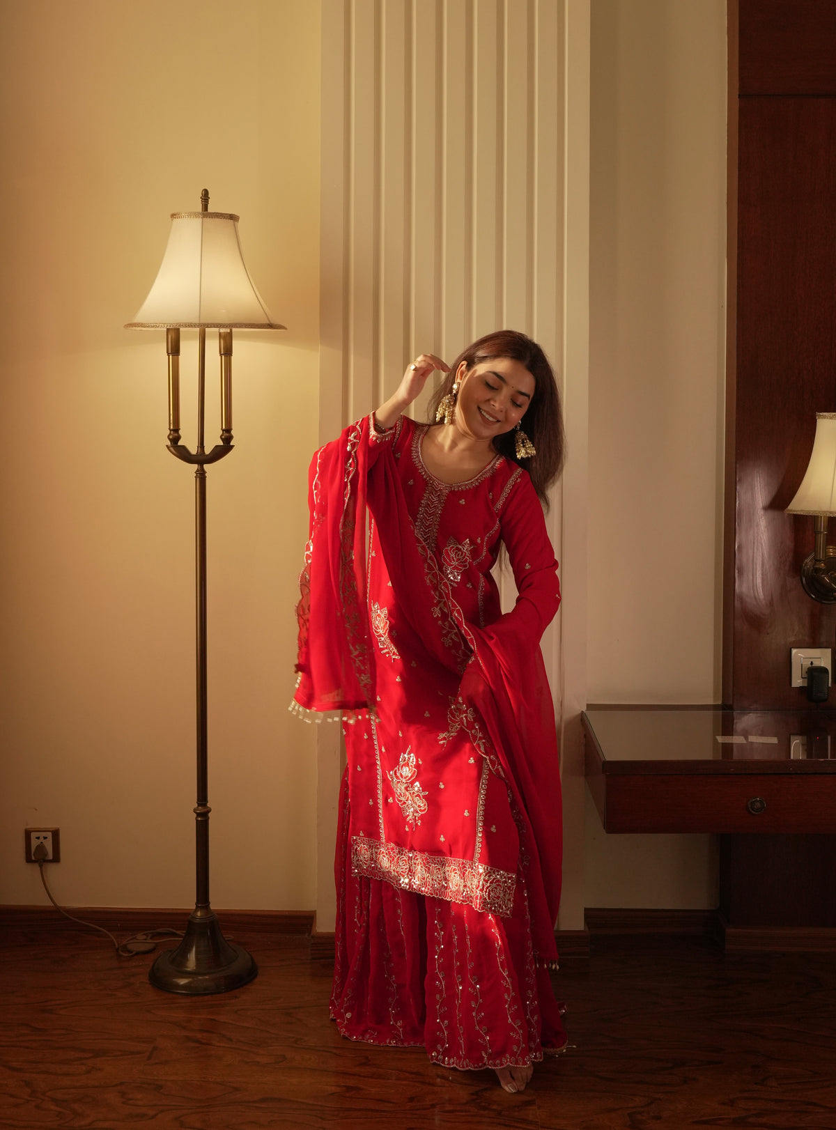 Designer Embroidered Sharara Suit Set with Dupatta | Festive Ethnic Wear