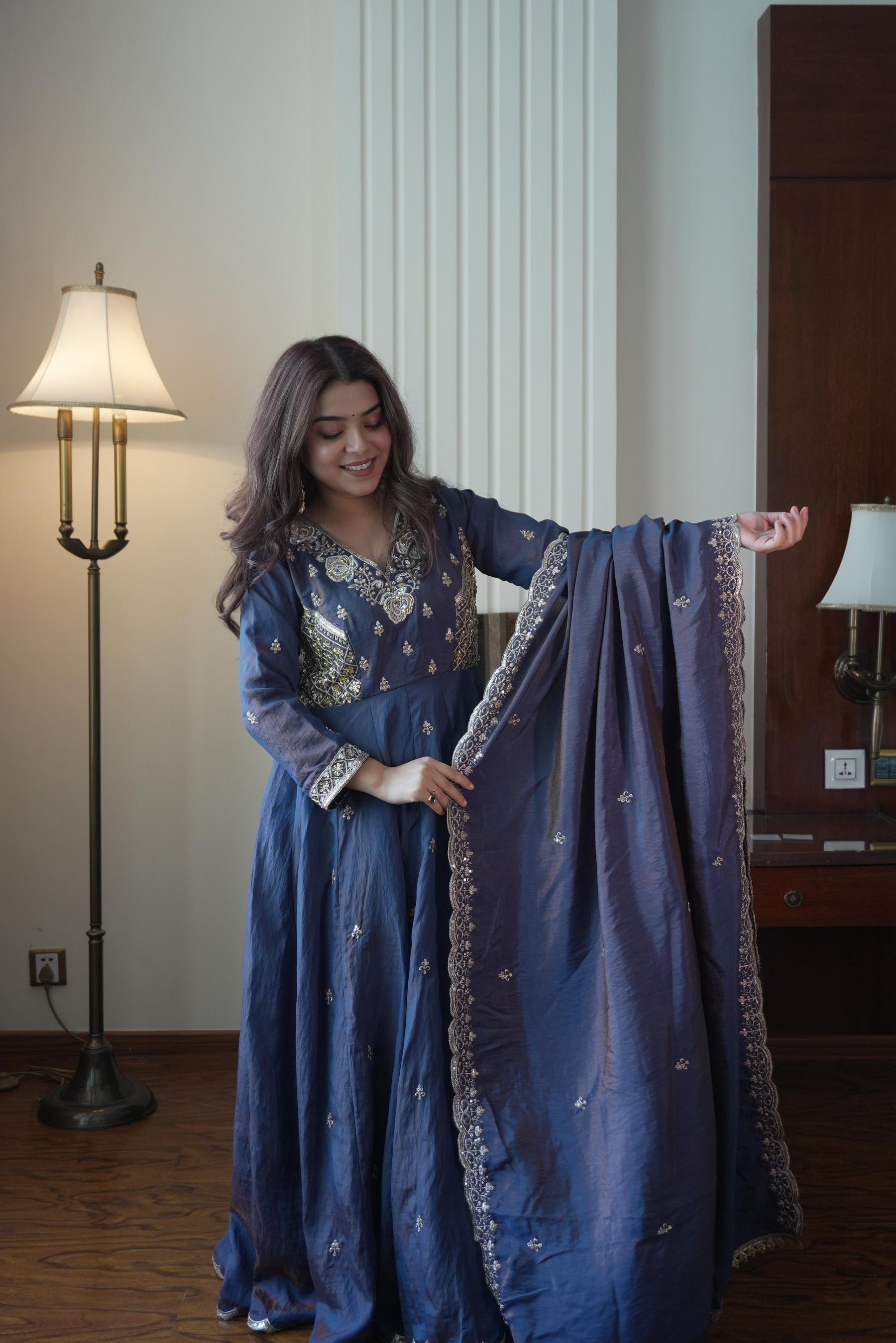 Designer Embroidered Anarkali Suit Set with Dupatta | Festive Ethnic Wear