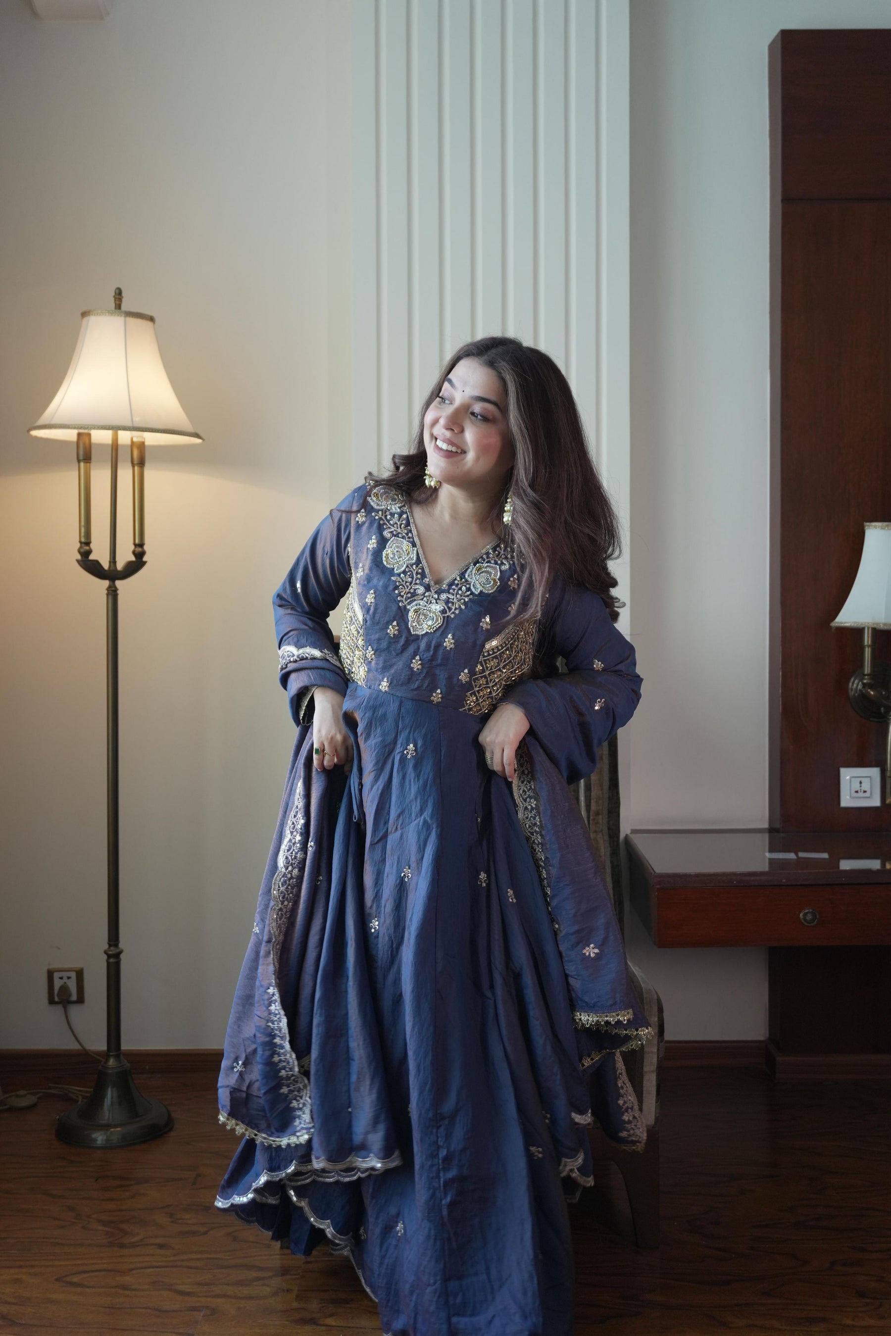Designer Embroidered Anarkali Suit Set with Dupatta | Festive Ethnic Wear