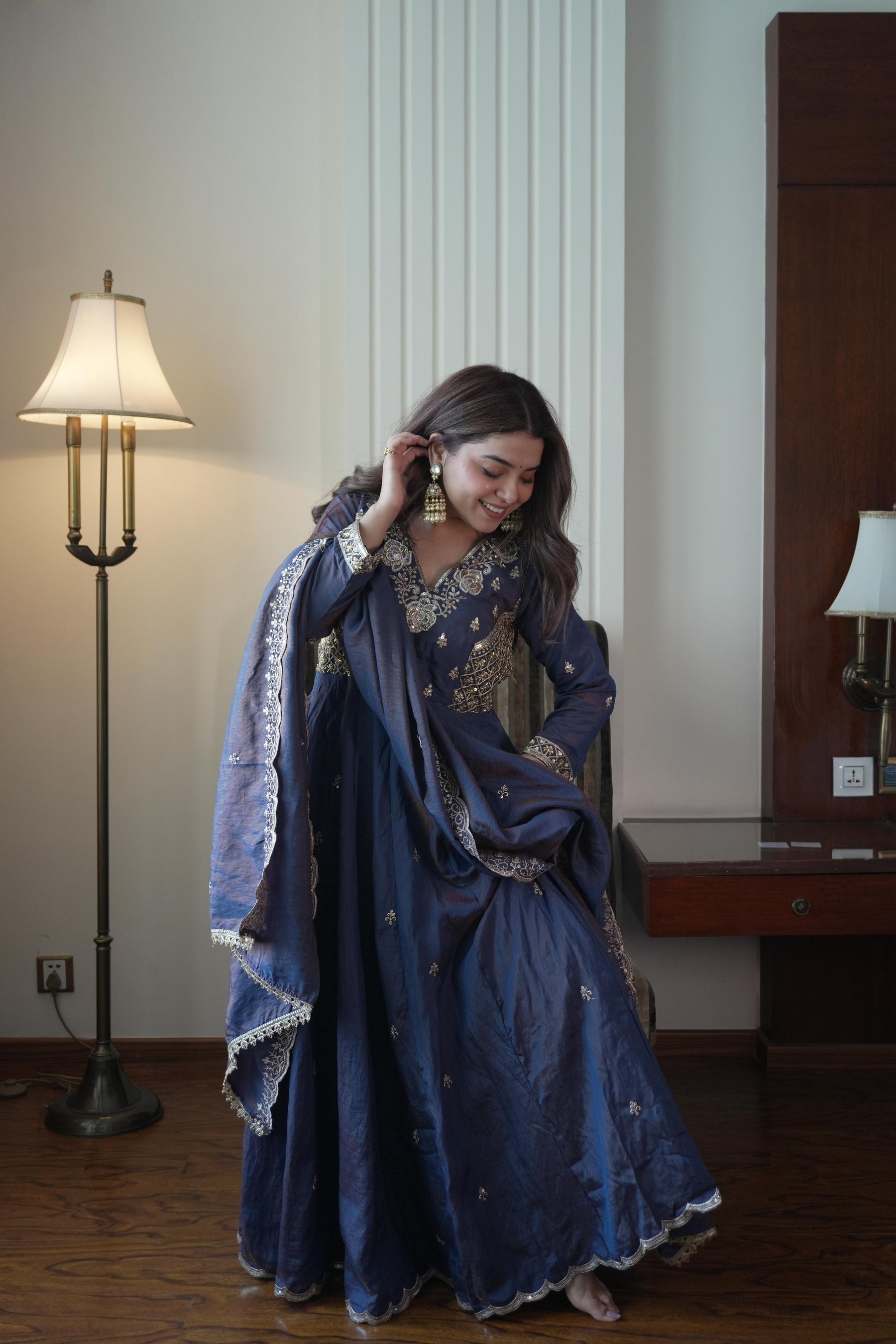 Designer Embroidered Anarkali Suit Set with Dupatta | Festive Ethnic Wear