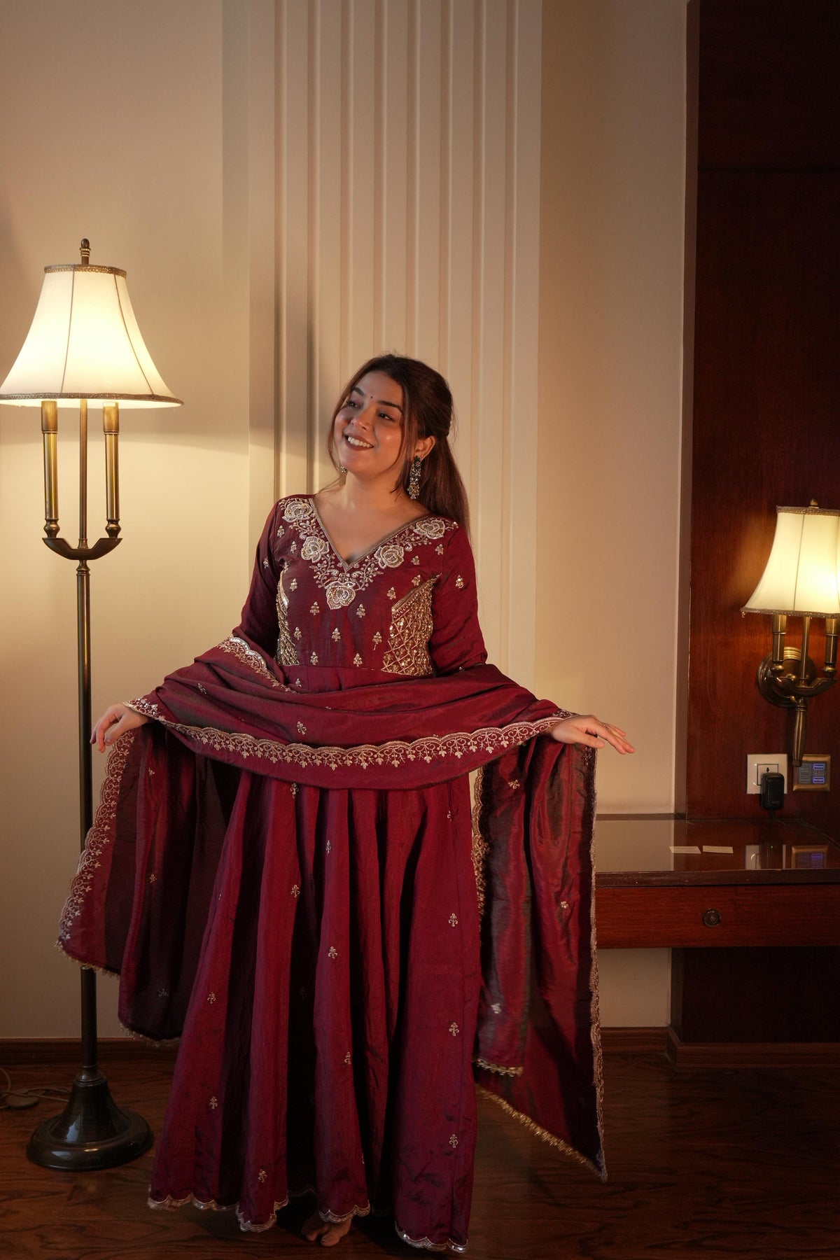 Designer Embroidered Anarkali Suit Set with Dupatta | Festive Ethnic Wear
