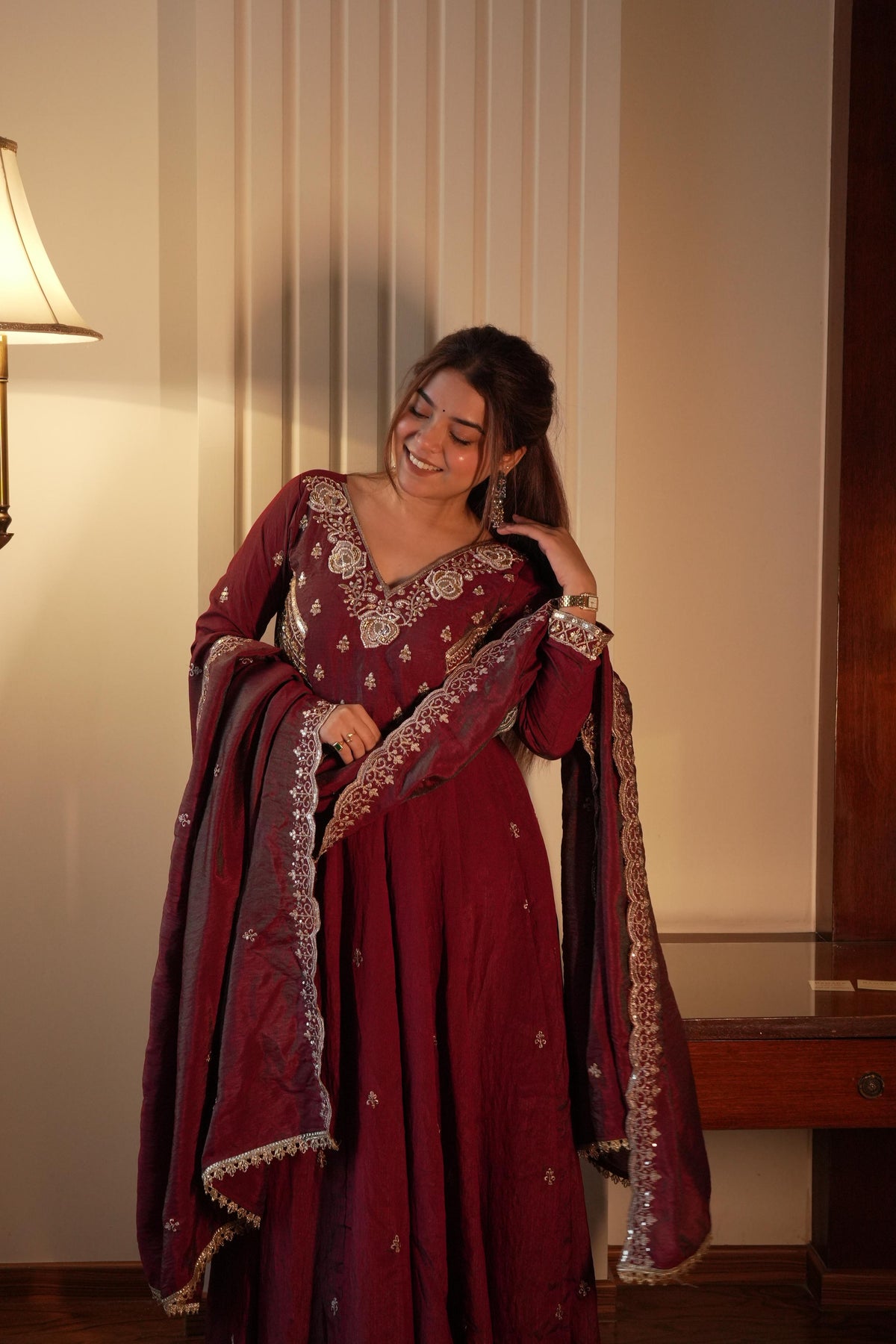 Designer Embroidered Anarkali Suit Set with Dupatta | Festive Ethnic Wear