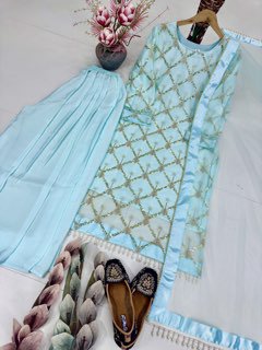 Blush Pink Hand Embellished Pakistani Salwar Suit with Net Dupatta