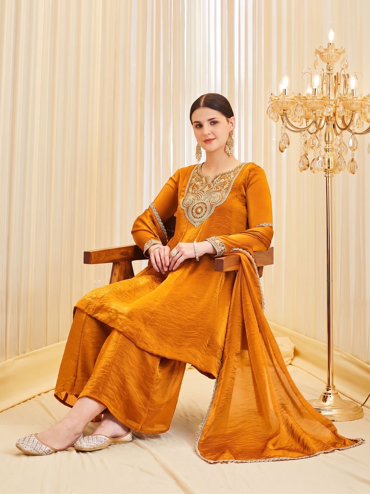 Women’s Heavy Embroidered 3 Piece Suit Set with Dupatta