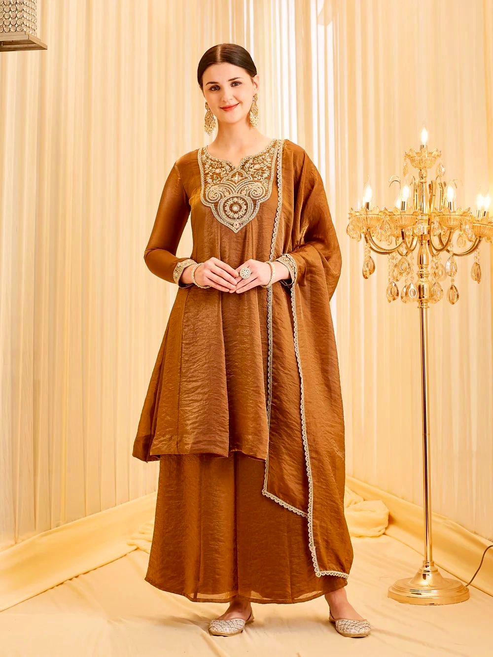 Women’s Heavy Embroidered 3 Piece Suit Set with Dupatta