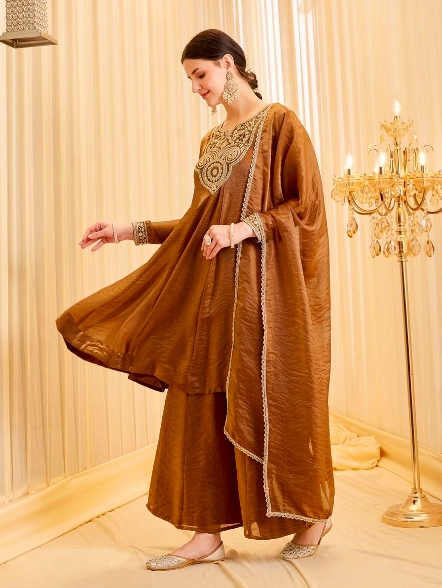 Women’s Heavy Embroidered 3 Piece Suit Set with Dupatta