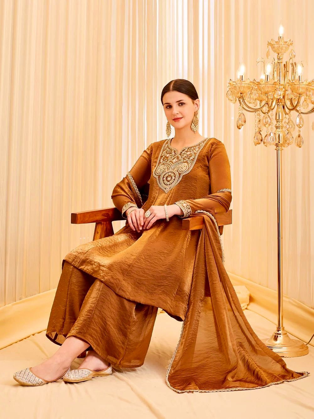 Women’s Heavy Embroidered 3 Piece Suit Set with Dupatta