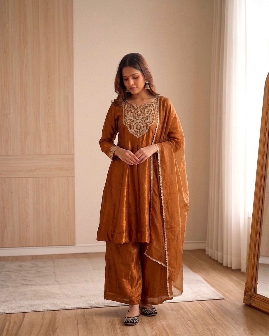 Women’s Heavy Embroidered 3 Piece Suit Set with Dupatta