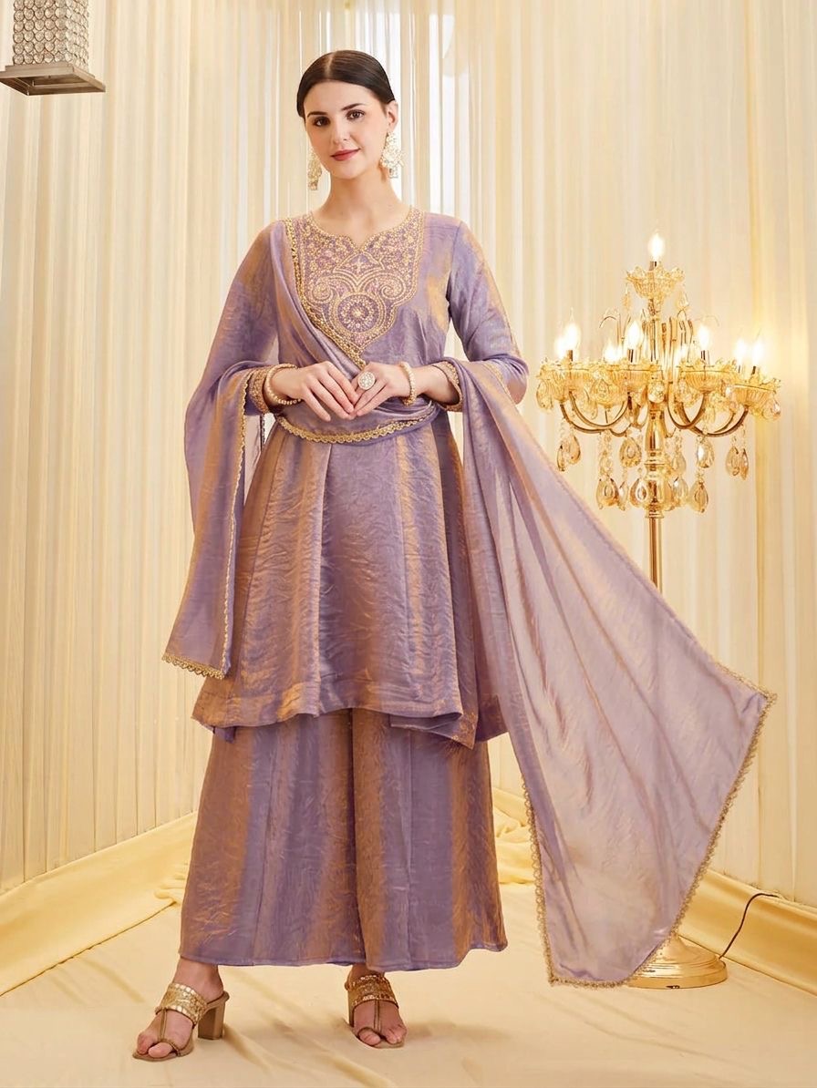 Women’s Heavy Embroidered 3 Piece Suit Set with Dupatta