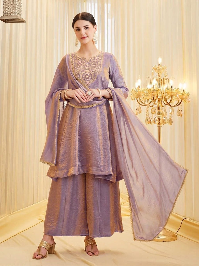 Women’s Heavy Embroidered 3 Piece Suit Set with Dupatta