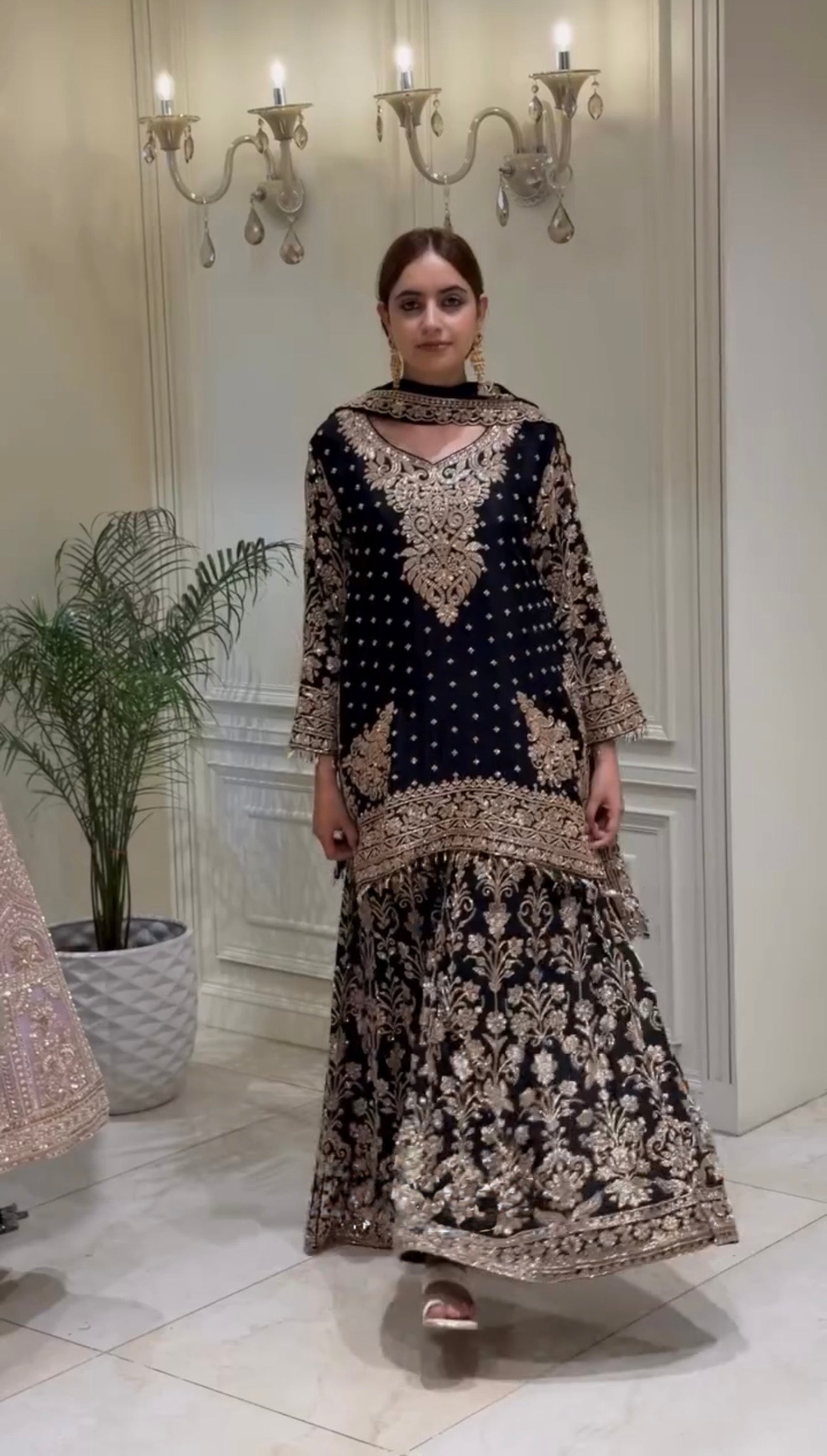 Black Heavy Embroidered Designer Lehenga Choli Set with Dupatta