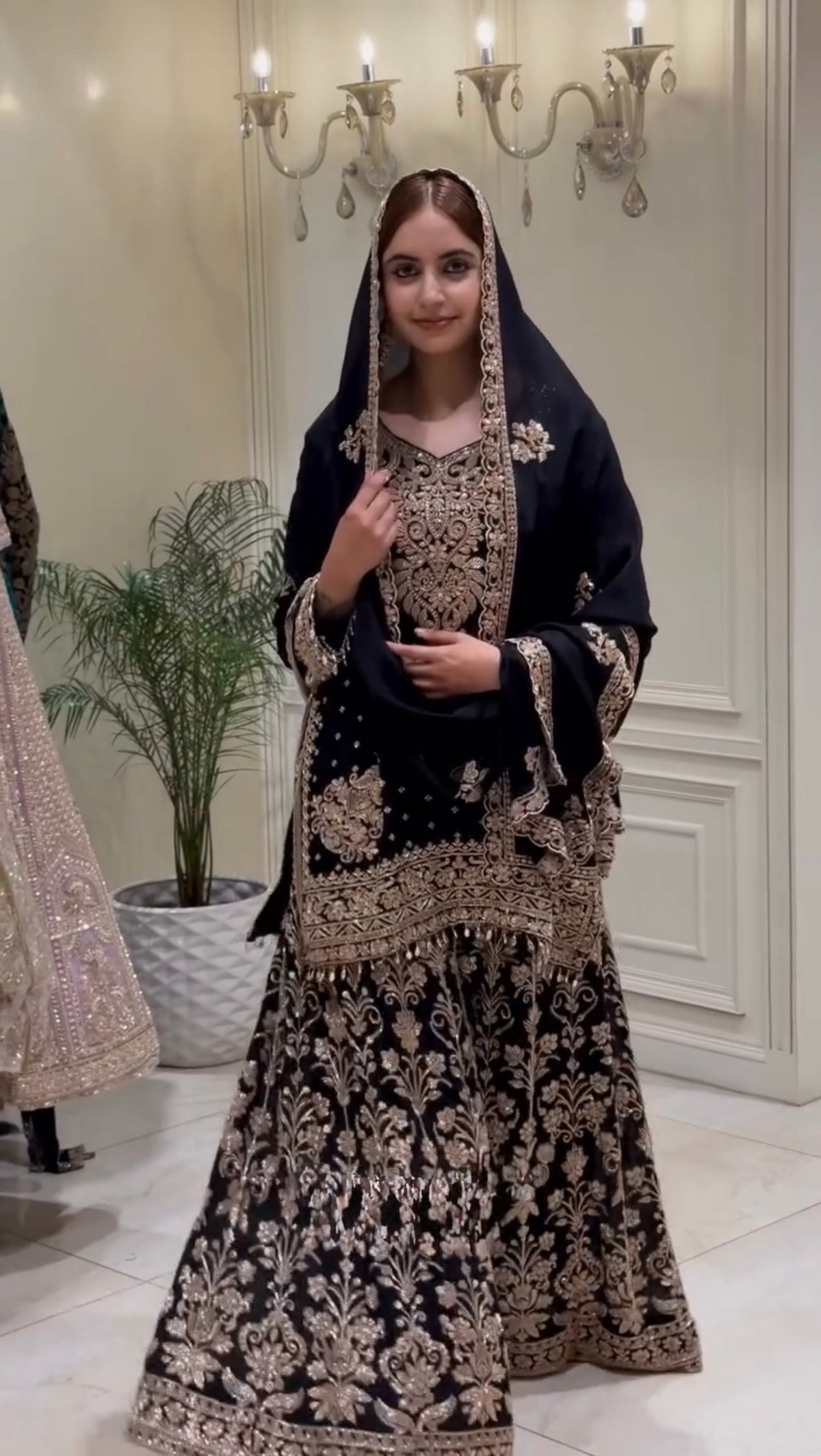 Black Heavy Embroidered Designer Lehenga Choli Set with Dupatta