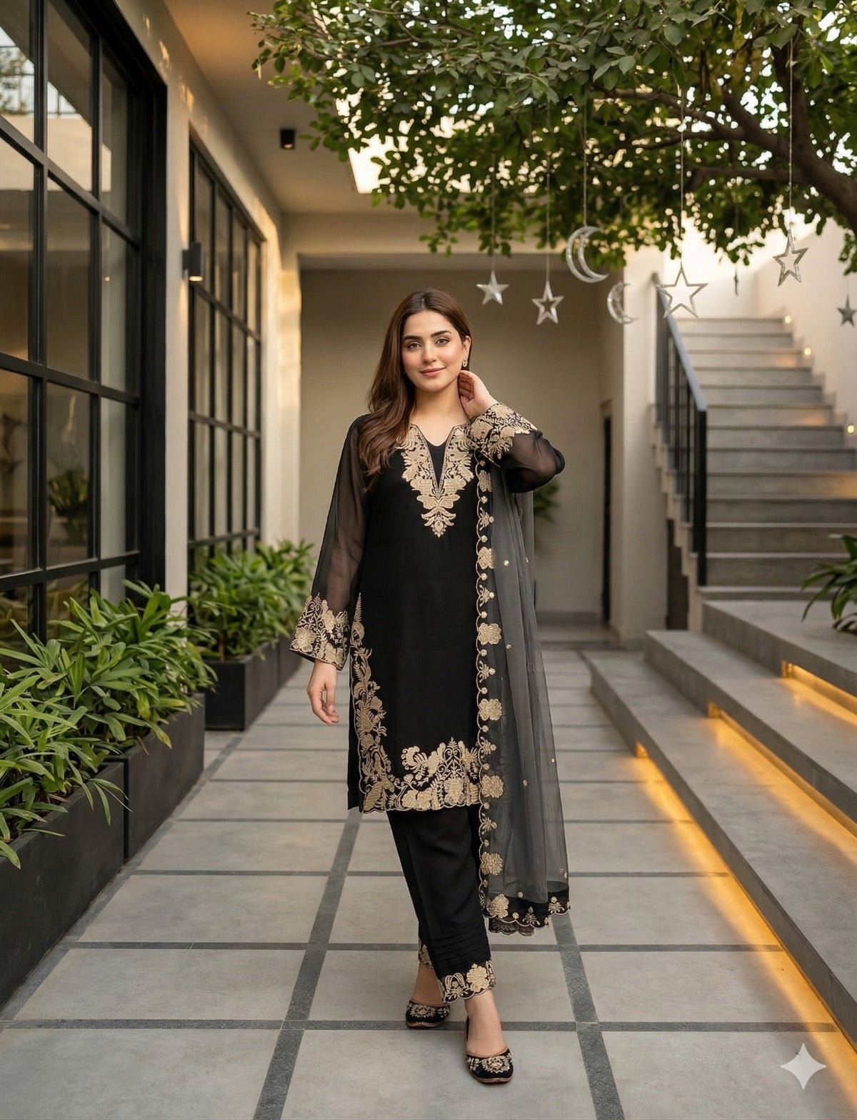 Elegant Embroidered Salwar Suit Set for Women – Ethnic 3-Piece Suit with Dupatta