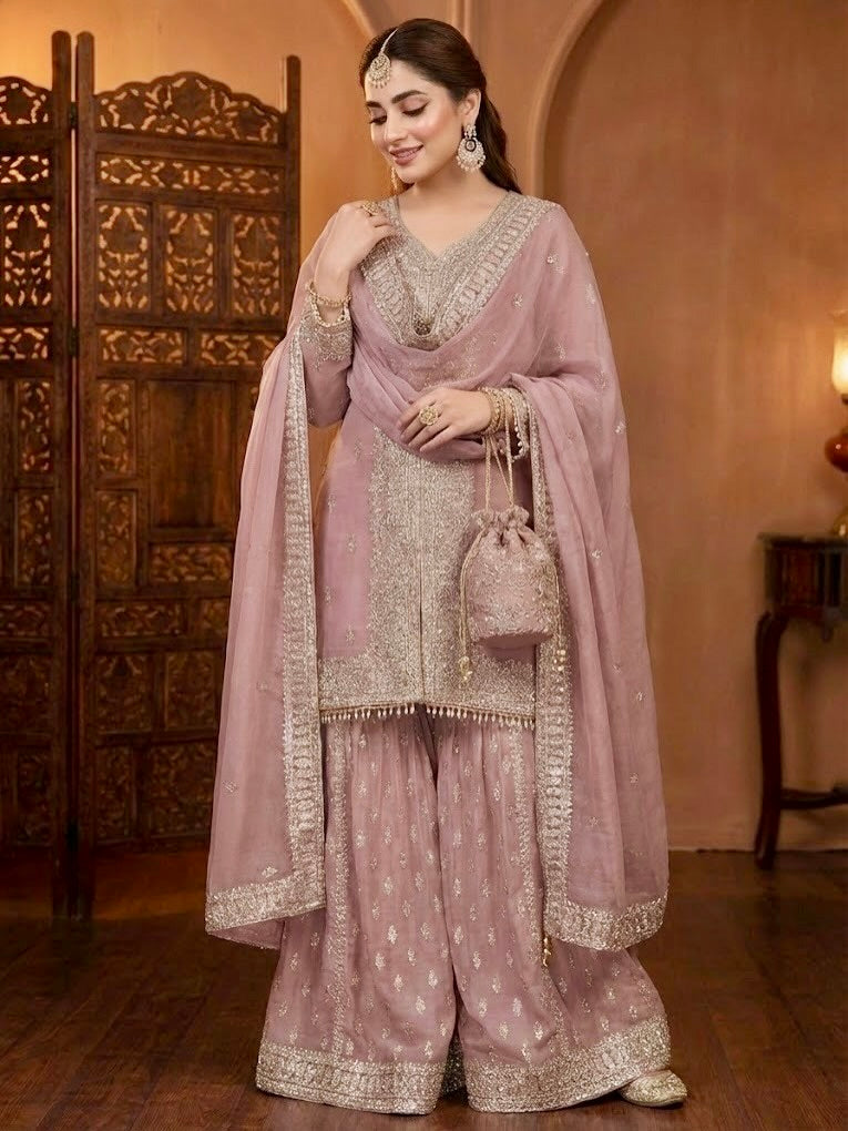 Women's Maroon Embroidered Lawn 3 Piece Suit with Dupatta – Premium Ethnic Pakistani Salwar Kameez