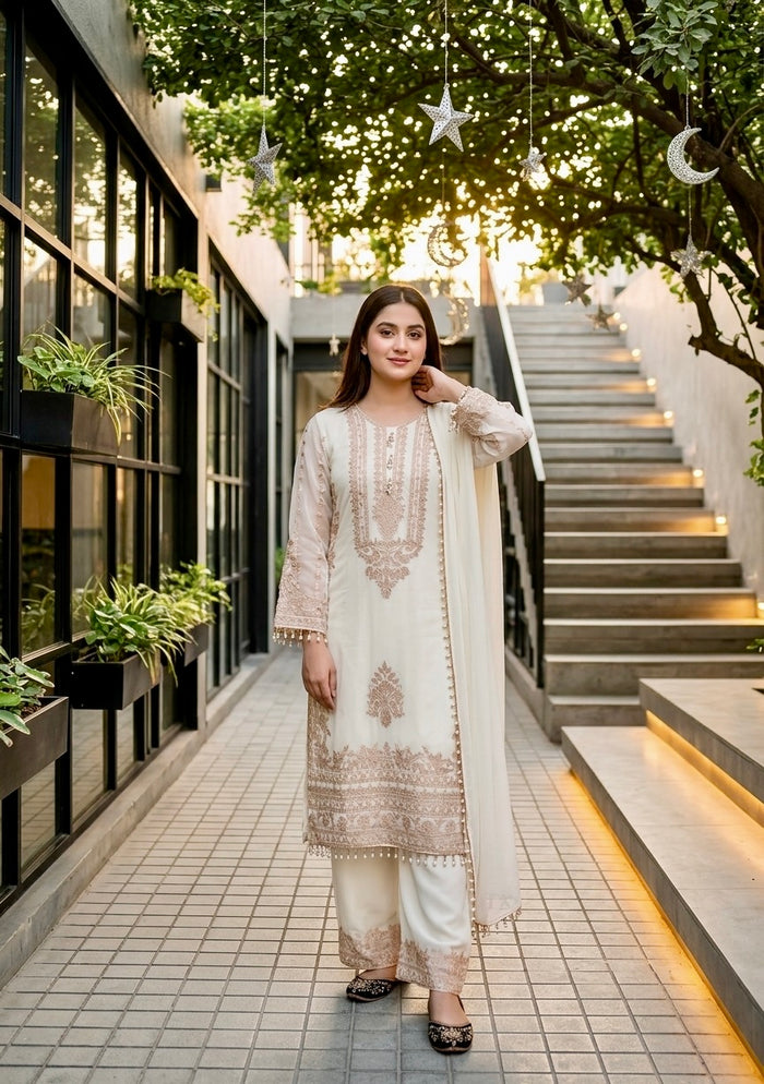 Elegant Embroidered 3 Piece Pakistani Suit – Premium Festive Collection
