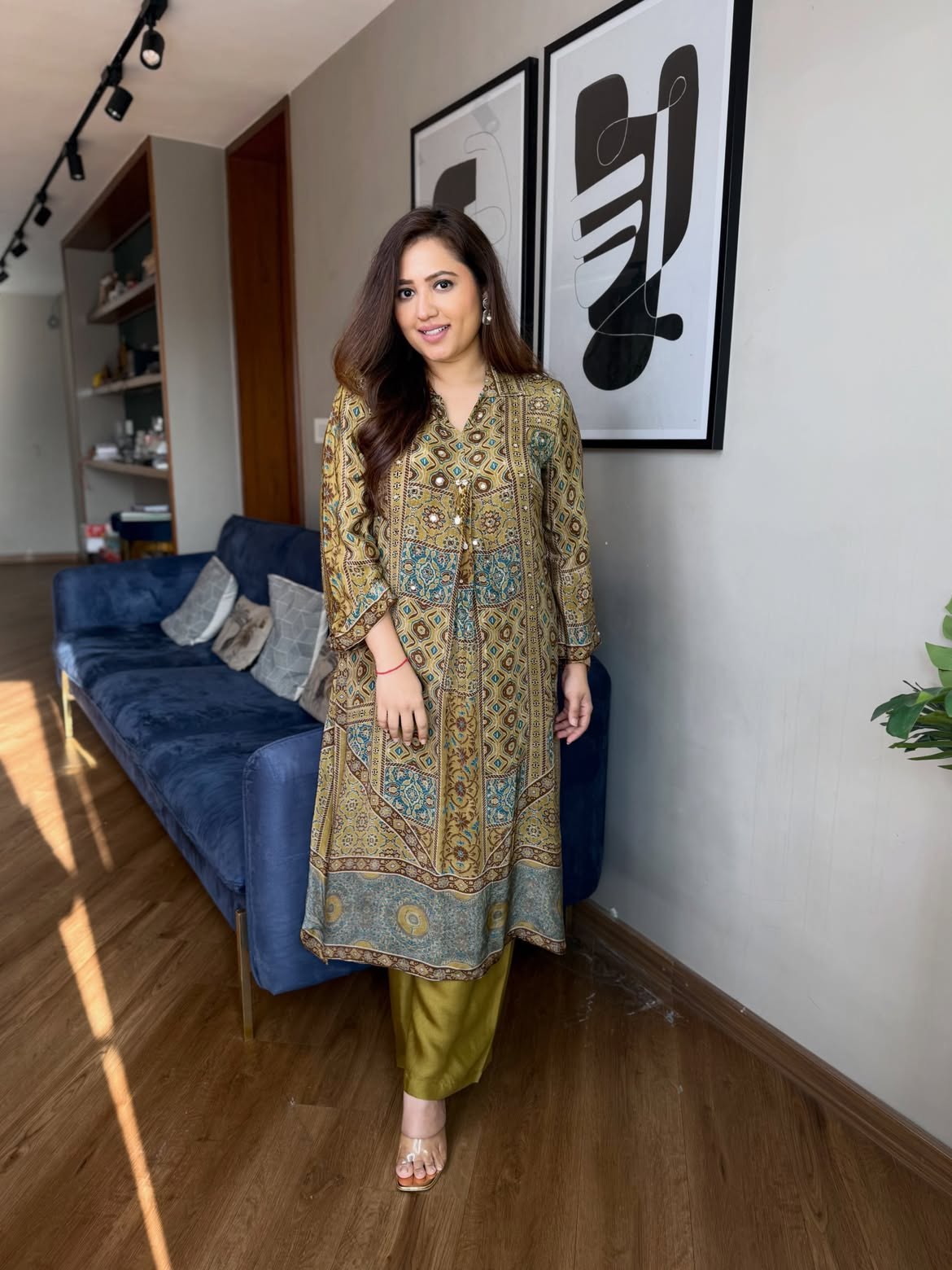 Designer Printed Kurta Palazzo Set for Women