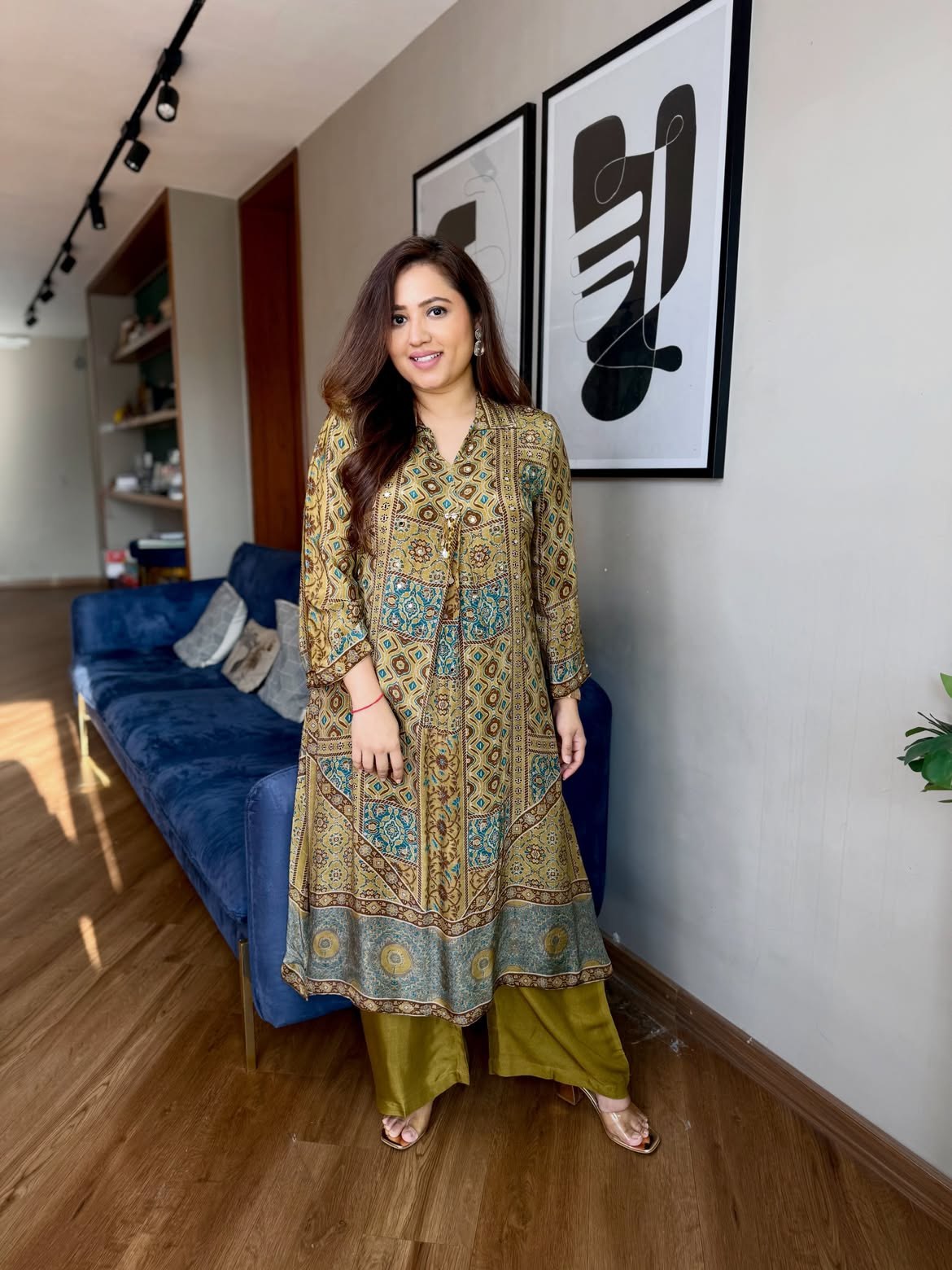 Designer Printed Kurta Palazzo Set for Women