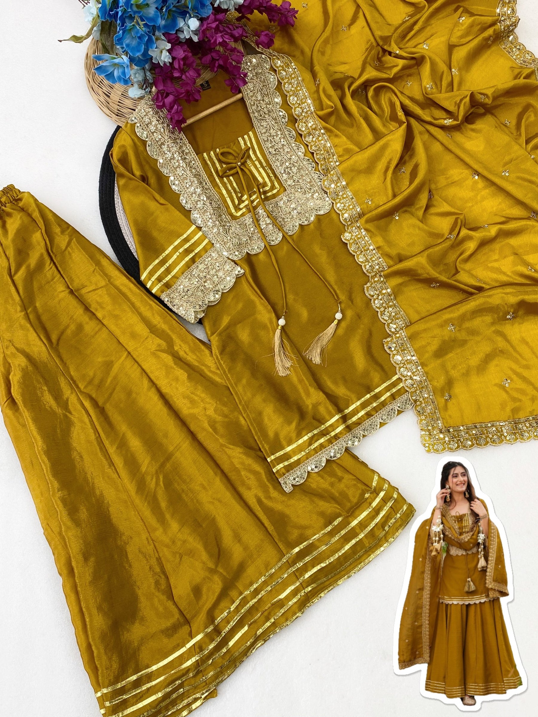 Premium Embroidered Anarkali Suit Set with Dupatta | Festive Ethnic Wear