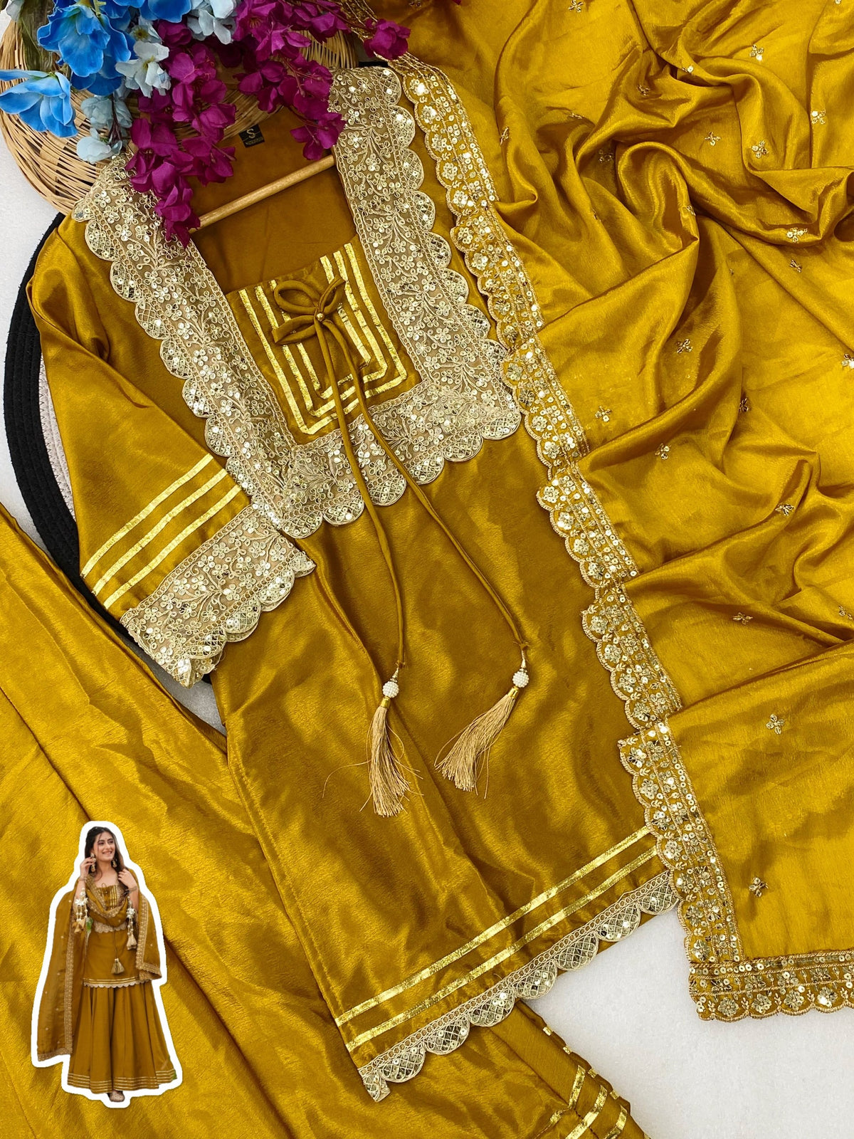 Premium Embroidered Anarkali Suit Set with Dupatta | Festive Ethnic Wear