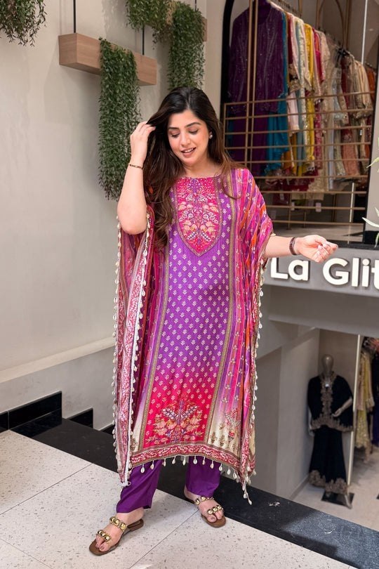 Designer Printed 3 Piece Pakistani Suit Set with Dupatta | Ethnic Salwar Suit