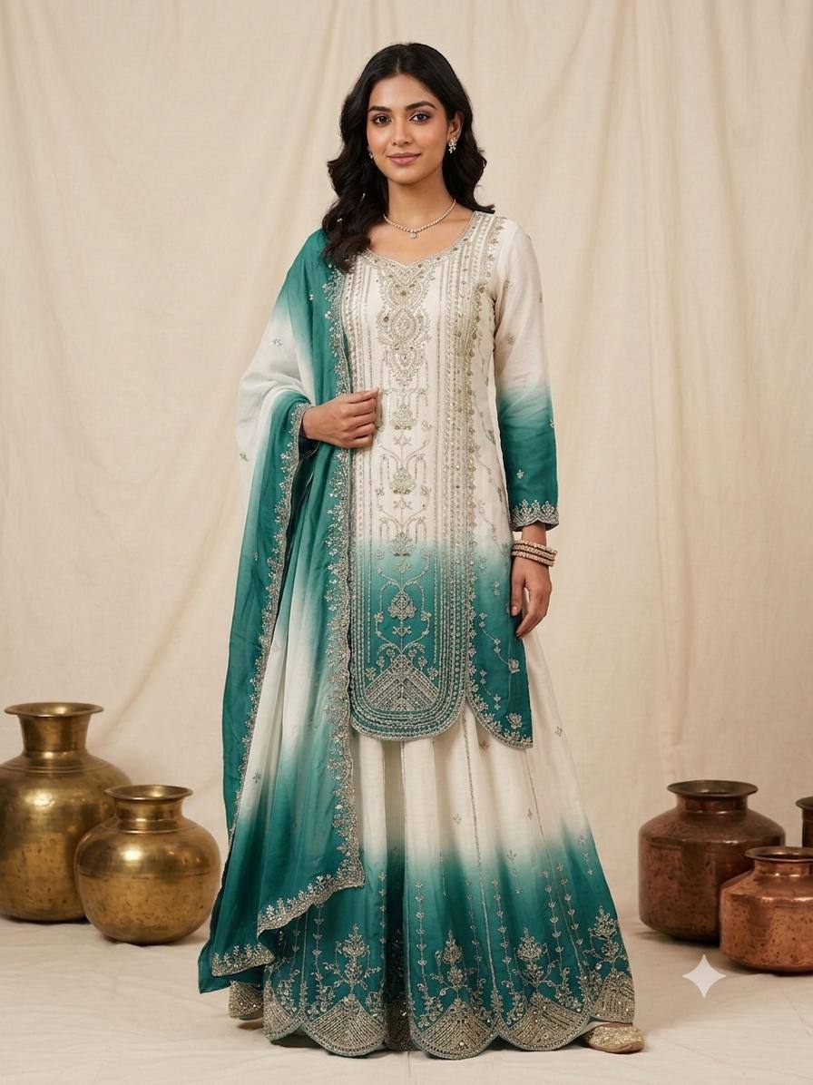 Designer Embroidered Anarkali Suit Set with Dupatta – Festive & Wedding Wear