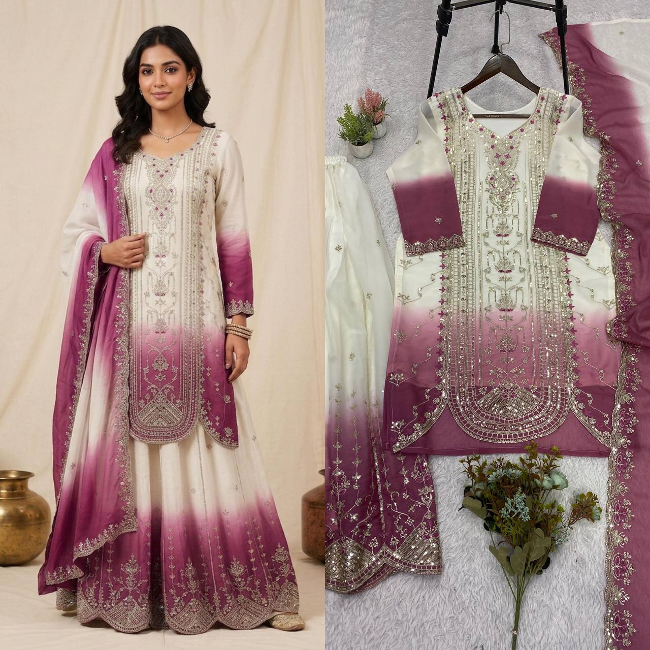 Designer Embroidered Anarkali Suit Set with Dupatta – Festive & Wedding Wear