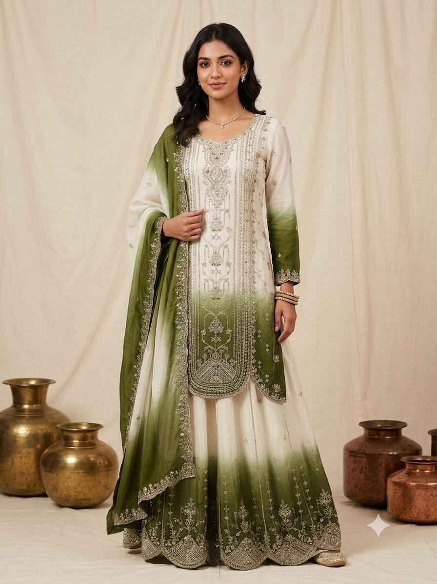 Designer Embroidered Anarkali Suit Set with Dupatta – Festive & Wedding Wear