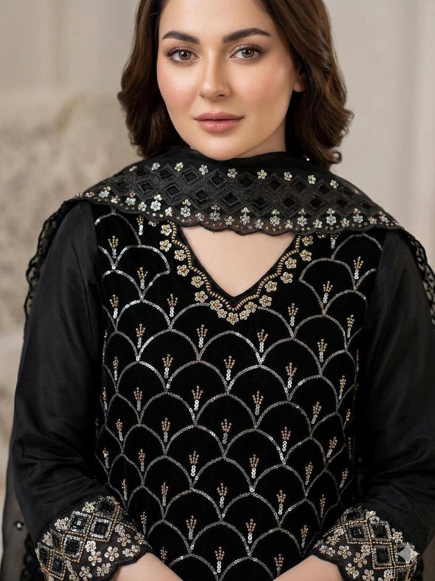 Designer Embroidered Kurta Palazzo Dupatta Set | Festive Ethnic 3 Piece Suit