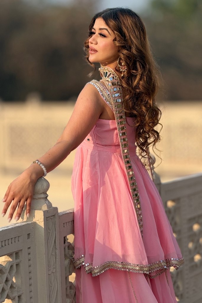 Premium Designer Peplum Sharara Suit Set | 3 Piece Festive Wear